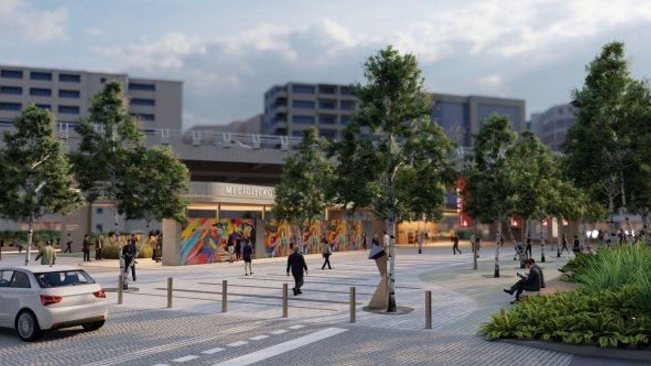 Mecidiyeköy Meydanı yenileniyor, araç trafiği düzenleniyor
