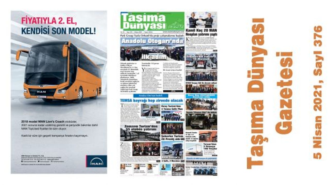 Taşıma Dünyası Gazetesi 5 Nisan 2021 PDF Yayınlandı