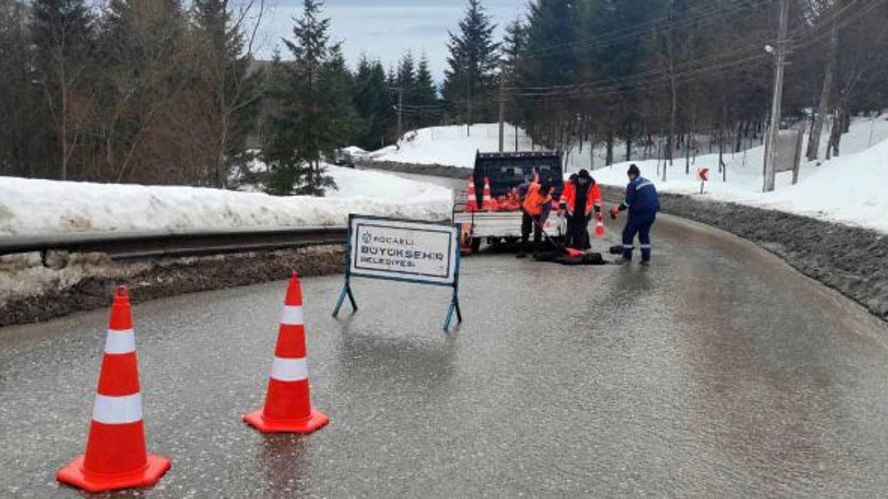 Kartepe zirve yolunda bakım onarım yapıldı