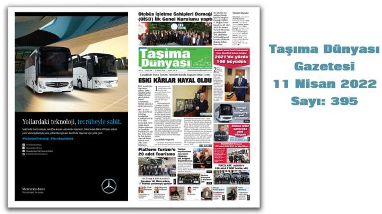 Taşıma Dünyası Gazetesi 11 Nisan 2022 Sayısını PDF Formatından Okuyabilirsiniz
