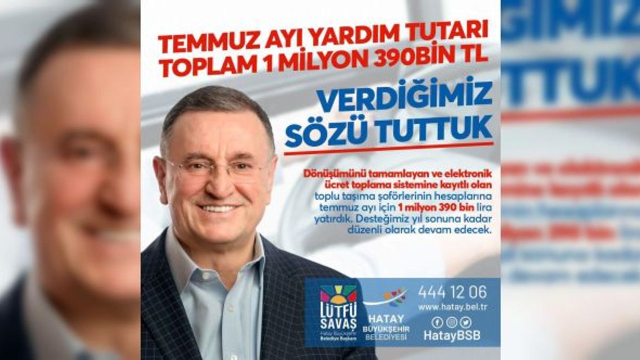 Toplu taşıma esnafınınn hesabına 1 milyon 390 bin lira yatırıldı