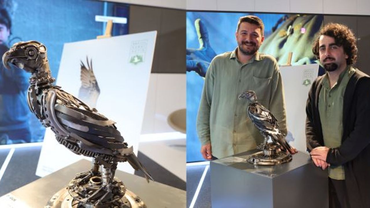 Otomobil parçalarıyla hayat bulan heykeller “Fotoğraftan Heykele Sergisi”nde