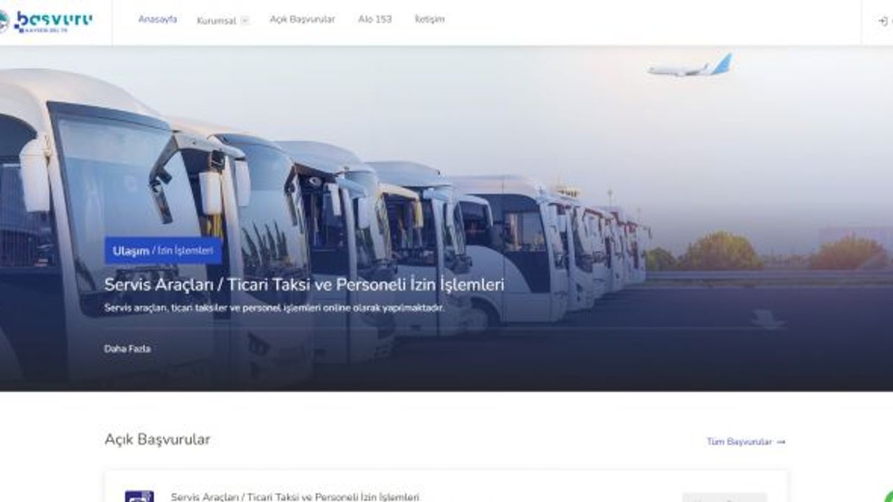 Ticari araçlar için online başvuru sistemi