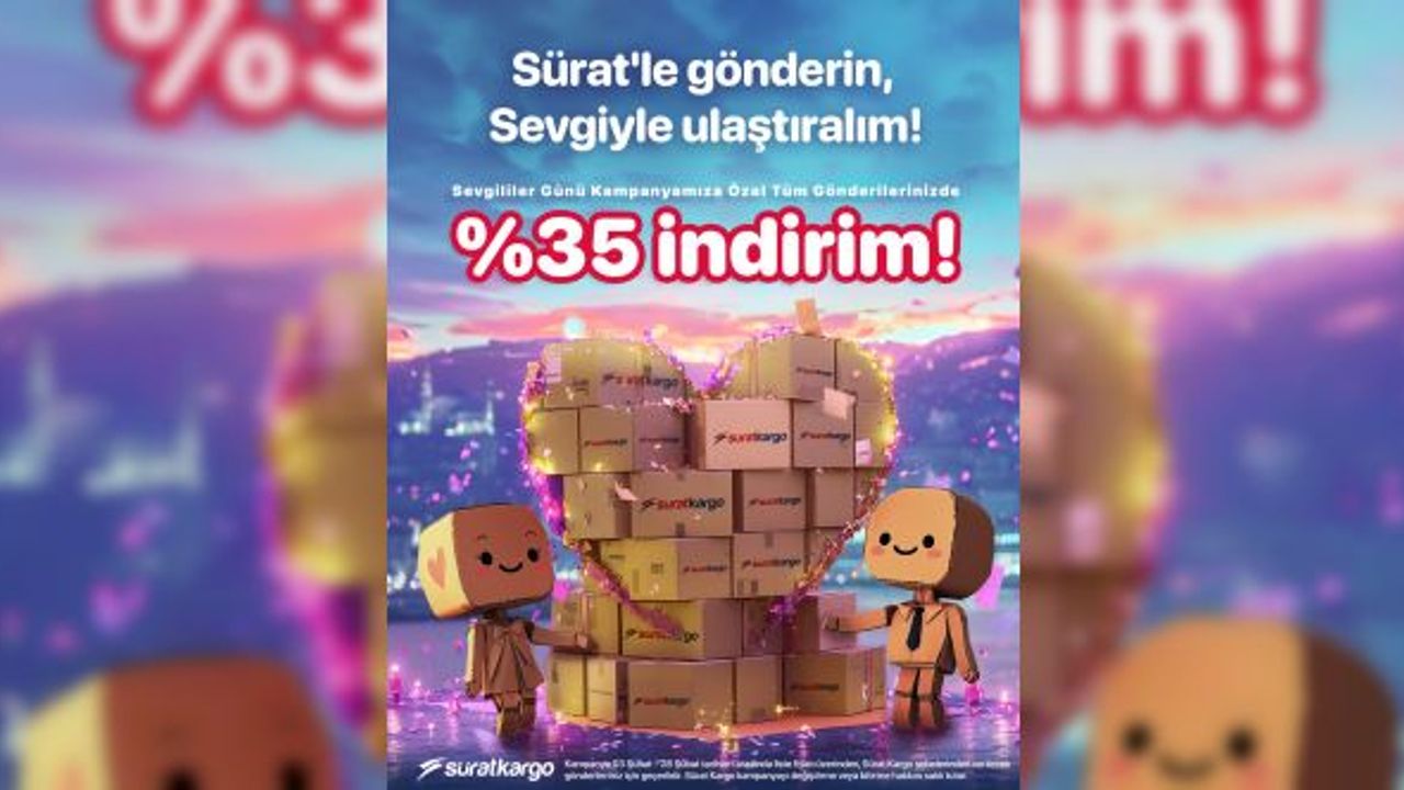 Sürat Kargo’dan 14 Şubat’a özel yüzde 35 indirim