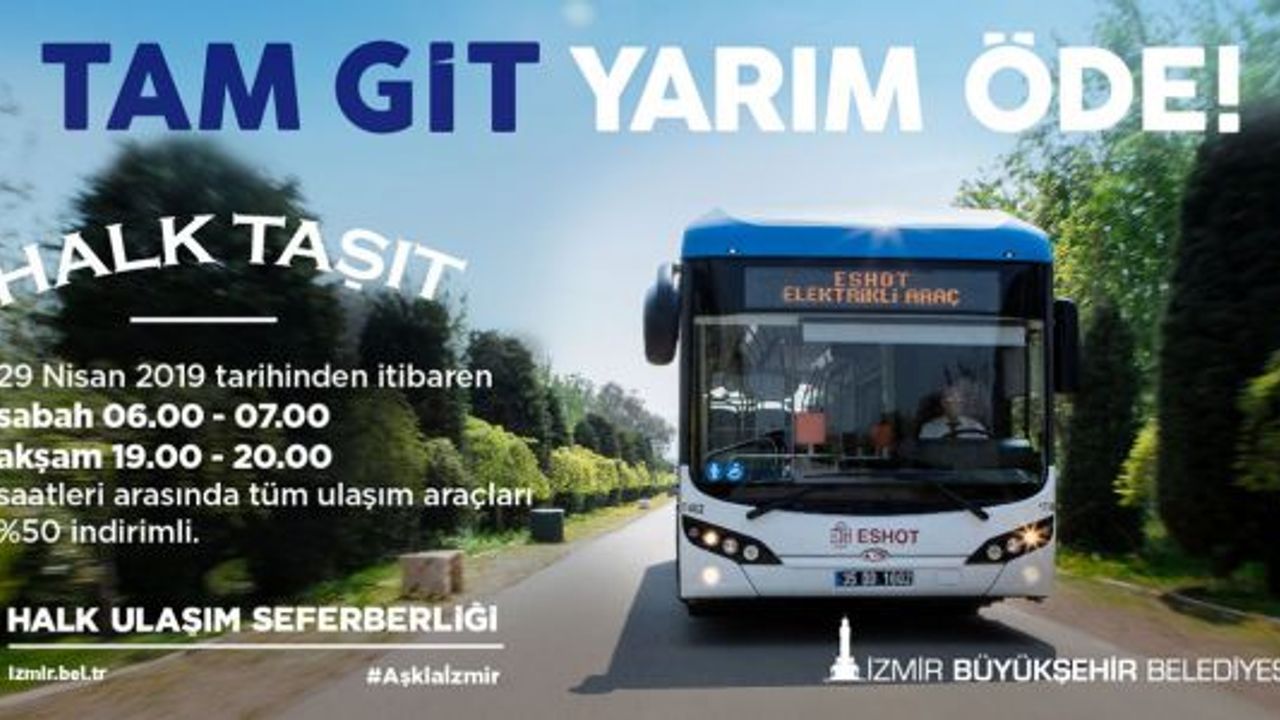 İzmir'de “Halk Taşıt” uygulaması başlıyor