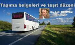 Taşıma belgeleri ve taşıt düzeni