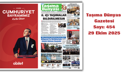 Taşıma Dünyası Gazetesi 29 Ekim 2025 tarihli 454. sayısını PDF Formatından Okuyabilirsiniz