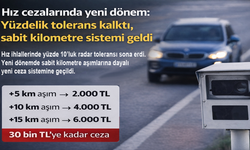Hız cezalarında yeni dönem: Yüzdelik tolerans kalktı, sabit kilometre sistemi geldi