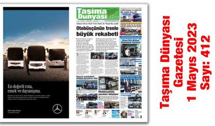 Taşıma Dünyası Gazetesi 1 Mayıs 2023 tarih ve 412. Sayısını PDF Formatından Okuyabilirsiniz