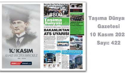 Taşıma Dünyası Gazetesi 10 Kasım 2023 tarihli sayısını PDF Formatından Okuyabilirsiniz