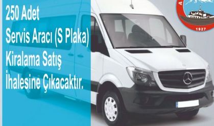 250 Adet Servis Aracı (S Plaka) İhalesi 27 Aralık’ta