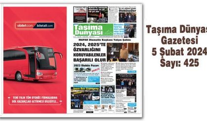 Taşıma Dünyası Gazetesi 5 Şubat 2024 tarihli sayısını PDF Formatından Okuyabilirsiniz