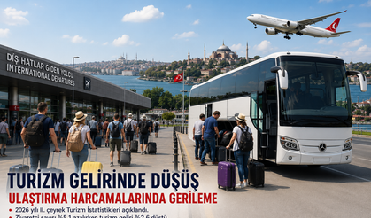 Turizm gelirinde düşüş, ulaştırma harcamalarında gerileme