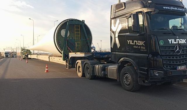 80 araçlık büyük türbin sevkiyatı başladı