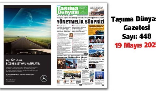 Taşıma Dünyası Gazetesi 19 Mayıs 2025 tarihli 448. sayısını PDF Formatından Okuyabilirsiniz