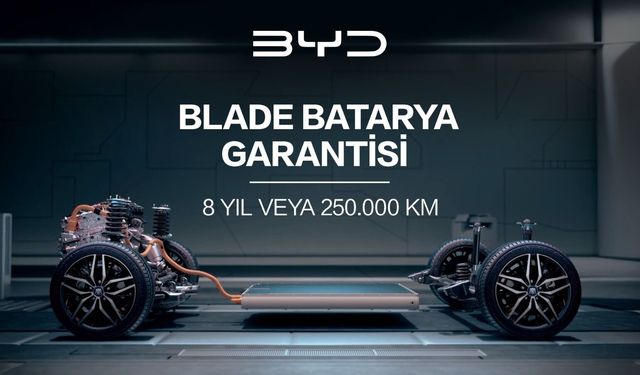 BYD Türkiye, Batarya Garantisini 8 Yıl veya 250.000 Km’ye Yükseltti
