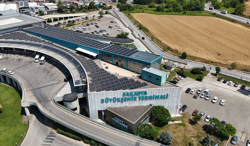 Sakarya Şehirlerarası Otobüs Terminali GES hizmet binalarına elektrik üretiyor