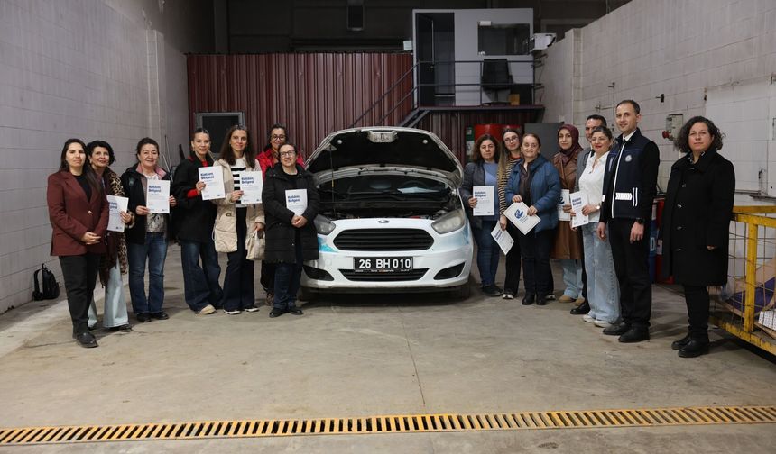 Kadınlara Özel Araba Bakım Kursu tamamlandı