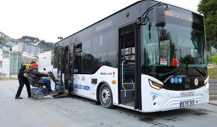 Engelsiz turizm otobüsü hizmete sunuldu