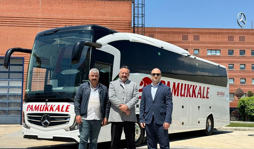Hassoy Otomotiv’den Pamukkale Turizm bireysel otobüsçüsü Murat Tümsek’e Travego teslimatı