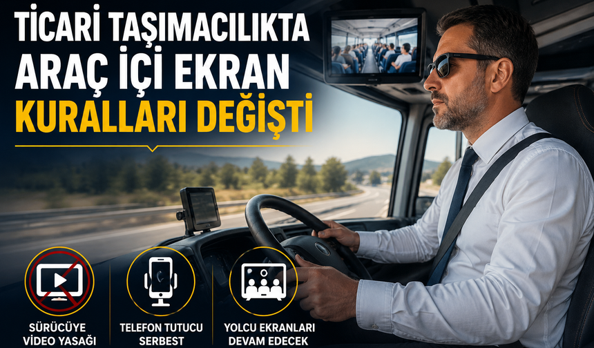 Ticari Taşımacılıkta Araç İçi Ekran Kuralları Değişti