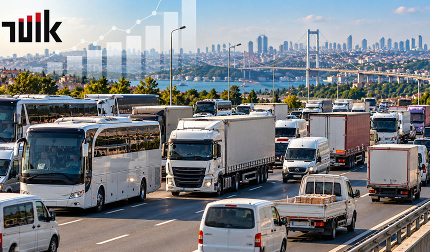 Türkiye’de 6,8 milyon otobüs, kamyon, kamyonet ve minibüs bulunuyor