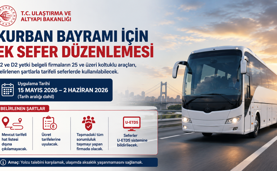 Bakanlıktan Kurban Bayramı İçin Ek Sefer Düzenlemesi