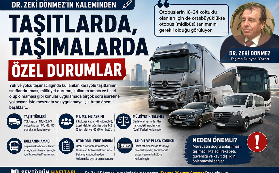 Taşıtlarda, taşımalarda özel durumlar