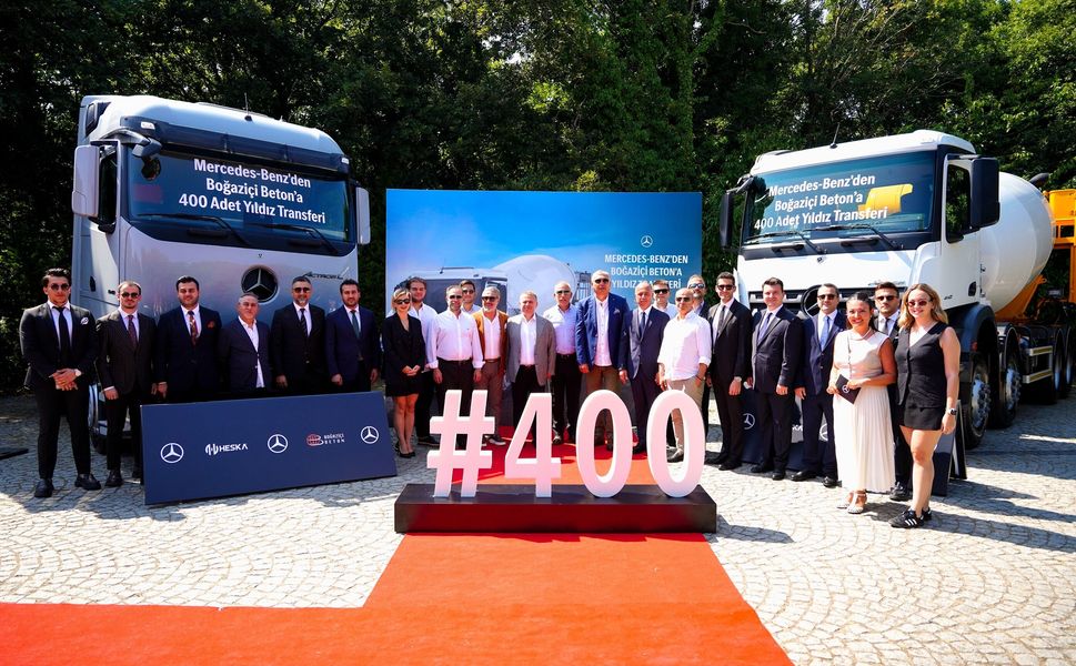 Mercedes-Benz Türk ile Boğaziçi Beton iş birliği, 400 araçlık yeni yatırımla güçlendi