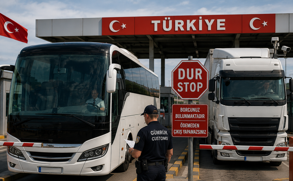Otoyol borcu olan yabancı plakalı araç sınırdan çıkamayacak