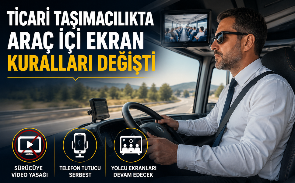 Ticari Taşımacılıkta Araç İçi Ekran Kuralları Değişti