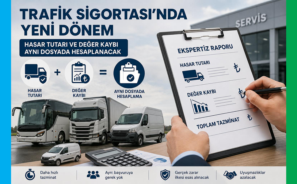 Trafik Sigortasında Yeni Dönem: Hasar ve Değer Kaybı Aynı Dosyada Hesaplanacak