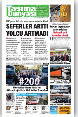 Taşıma Dünyası Gazetesi - 30.04.2025 Manşeti