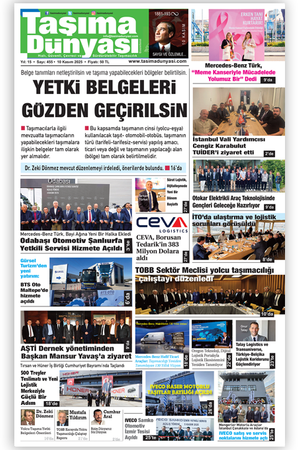 Taşıma Dünyası Gazetesi 10 Kasım 2025 tarihli 455. sayısını PDF Formatından Okuyabilirsiniz