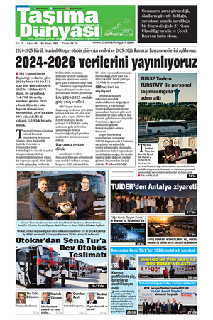Taşıma Dünyası Gazetesi 20 Nisan 2026 tarihli 461. sayısını PDF Formatından Okuyabilirsiniz