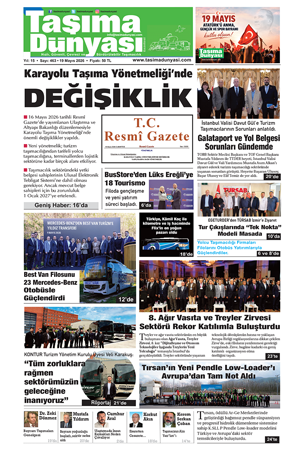 Taşıma Dünyası Gazetesi 19 Mayıs 2026 tarihli 463. sayısını PDF Formatından Okuyabilirsiniz