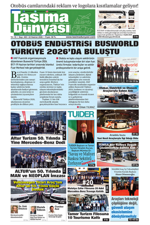 Taşıma Dünyası Gazetesi’nin 22 Haziran 2026 tarihli 465. sayısını PDF formatından okuyabilirsiniz