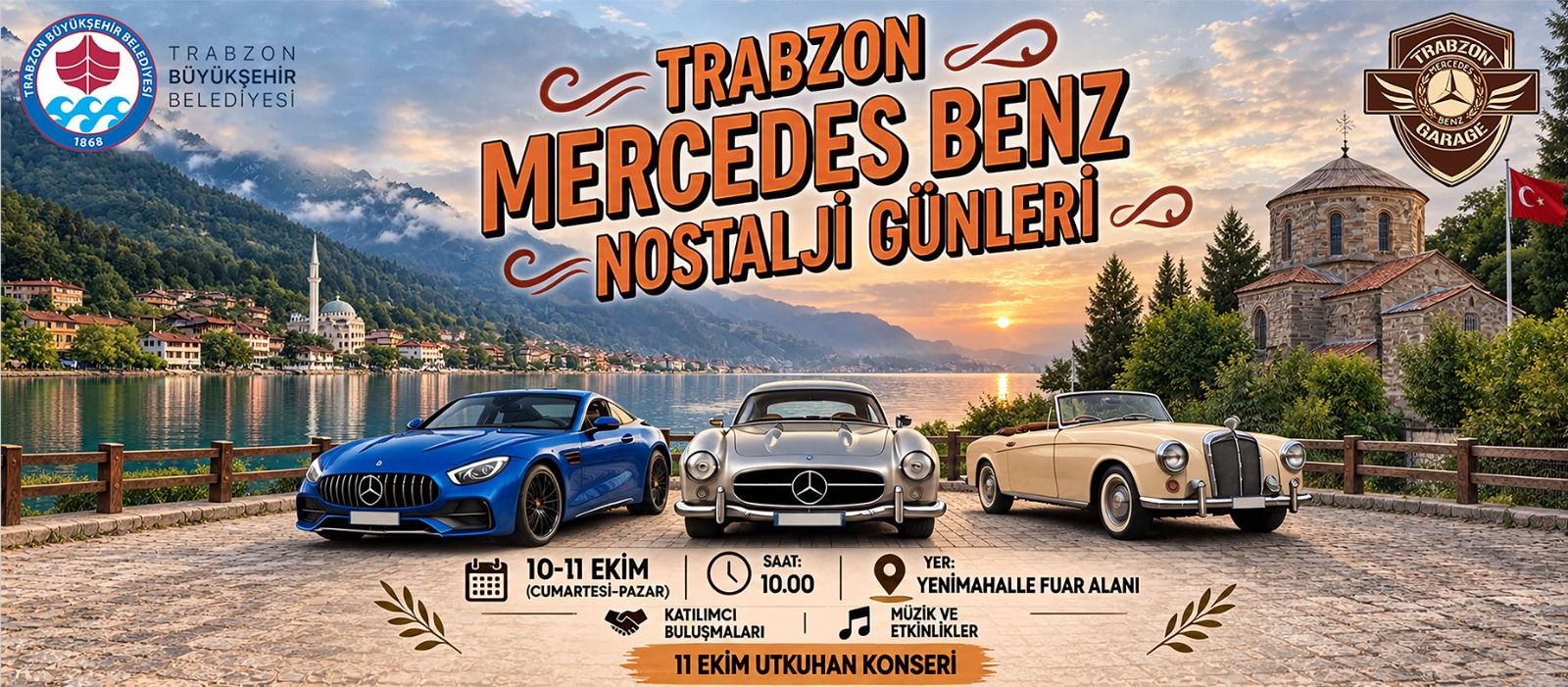 Trabzon'da Mercedes-Benz ile nostalji günleri